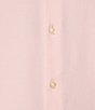 Color:Light Pink - Image 4 - Blue Label Solid Short Sleeve Jersey Coatfront Shirt