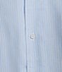 Color:Aqua - Image 4 - Blue Label Stripes Of St. Tropez Collection Albini Stripe Long Sleeve Woven Shirt