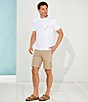 Color:Khaki - Image 5 - Blue Label Tahiti Collection Madison Classic Fit Embroidered Chino Twill 9#double; Inseam Shorts
