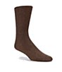 Color:Brown - Image 1 - Flat Knit Crew Dress Socks