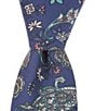 Color:Blue - Image 1 - Majestic Floral Print 3#double; Woven Tie