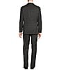 Color:Grey - Image 2 - Modern Fit Flat Front Plaid 2-Piece Suit