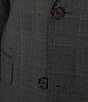 Color:Grey - Image 3 - Modern Fit Flat Front Plaid 2-Piece Suit