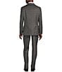 Color:Grey - Image 2 - Modern Fit Flat Front Plaid 2-Piece Suit