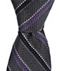 Color:Grey - Image 1 - Multi Stripe 3#double; Silk Blend Tie