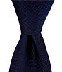 Color:Navy - Image 1 - Solid Textured 3 1/4#double; Silk Tie