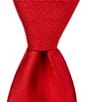 Color:Red - Image 1 - Solid Textured 3 1/4#double; Silk Tie