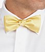 Color:Yellow - Image 1 - Solid Ribbed Bow Tie