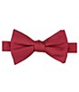 Color:Red - Image 1 - Solid Textured Silk Bow Tie