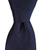 Color:Navy - Image 1 - Solid Textured Slim 3#double; Silk Tie