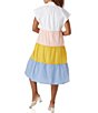 Color:Spring - Image 2 - Cap Sleeve Color Block Watts Midi Dress