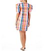Color:Picnic Plaid - Image 2 - Emilia V-Neckline Short Puff Sleeve A-Line Dress