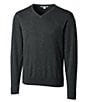 Color:Charcoal Heather - Image 1 - Big & Tall Lakemont V-Neck Sweater