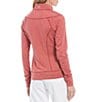 Color:Cardinal Red Heather - Image 2 - Long Sleeve Midweight Shoreline Full Zip Jacket