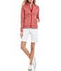 Color:Cardinal Red Heather - Image 3 - Long Sleeve Midweight Shoreline Full Zip Jacket
