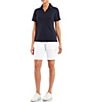 Color:Navy Blue - Image 3 - Short Sleeve Moisture Wicking Genre Polo Top