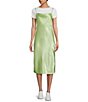 Color:Cool Matcha - Image 5 - Sleeveless Cowl Neck Midi Slip Dress