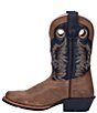 Color:Brown/Black - Image 4 - Kids' Rascal 8#double; Leather Western Boots (Youth)
