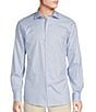Color:Forever Blue - Image 1 - Daniel Cremieux Signature Houndstooth Albini Cotton Long Sleeve Shirt