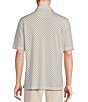 Color:Lucent White - Image 2 - Daniel Cremieux Signature Label Geometric Print Slub Short Sleeve Coatfront Shirt
