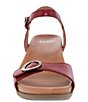 Color:Red Glazed Kid Leather - Image 5 - Arielle Leather Wedge Sandals