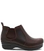 Color:Antique Brown Oiled - Image 2 - Frankie Oiled Leather Chelsea Booties