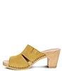 Color:Yellow Milled Nubuck - Image 4 - Tandi Nubuck Suede Block Heel Slides