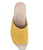 Color:Yellow Milled Nubuck - Image 6 - Tandi Nubuck Suede Block Heel Slides