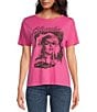 Color:Sugar Plum - Image 1 - Blondie Heart of Glass Ringer Crew Neck Short Sleeve Graphic Tee Shirt