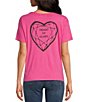 Color:Sugar Plum - Image 2 - Blondie Heart of Glass Ringer Crew Neck Short Sleeve Graphic Tee Shirt