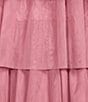 Color:Mauve - Image 5 - Deep V-Neck Shirred Bodice To Tiered Tulle Ballgown
