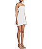 Color:White - Image 3 - Sleeveless Stretch Crepe Tie Back Dress