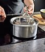 Color:Silver - Image 2 - Industry 5-Ply 2-qt Stainless Steel Saucepan