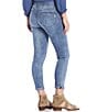 Color:Light Blue - Image 2 - Petite Size #double;Ab#double;solution® Crop Roll Cuff Skimmer Skinny Leg Stretch Denim Jeans
