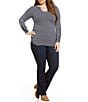 Color:Indigo - Image 3 - Plus Size #double;Ab#double;solution® Mid Rise Itty Bitty Bootcut Jeans