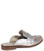 Color:Silver - Image 2 - Au Pair Metallic Leather Loafer Mules