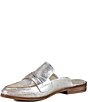 Color:Silver - Image 4 - Au Pair Metallic Leather Loafer Mules