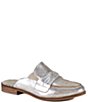 Color:Silver - Image 1 - Au Pair Metallic Leather Loafer Mules