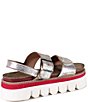 Color:Silver - Image 2 - Roly Poly Metallic Suede Chunky Platform Sandals