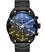 Color:Black - Image 1 - Men's Chronograph Black-Tone Stainless Steel Bracelet Watch