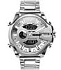 Color:Silver - Image 1 - Men's Mega Chief Ana-Digi Stainless Steel Bracelet Watch