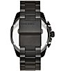 Color:Black - Image 3 - Men's Mega Chief Chronograph Black Stainless Steel Bracelet Watch