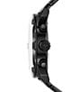 Color:Black - Image 2 - Men's Spiked Chronograph Black Stainless Steel Bracelet Watch