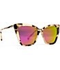 Color:Cream Tortoise/Pink - Image 1 - Becky II Tortoise Polarized Cat Eye Sunglasses