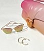 Color:Rose Gold/Pink - Image 3 - Becky Rose Gold Pink Polarized Cat Eye Sunglasses