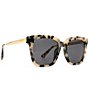 Color:Cream Tortoise - Image 1 - Bella Leopard Polarized Sunglasses