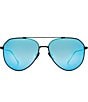 Color:Black/Blue - Image 2 - Dash Blue Mirror Aviator Sunglasses