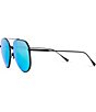 Color:Black/Blue - Image 3 - Dash Blue Mirror Aviator Sunglasses
