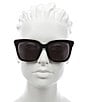 Color:Black - Image 2 - The Bella Polarized 54mm Sunglasses
