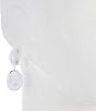 Color:White - Image 2 - Pebble Bead Double Drop Clip Earrings